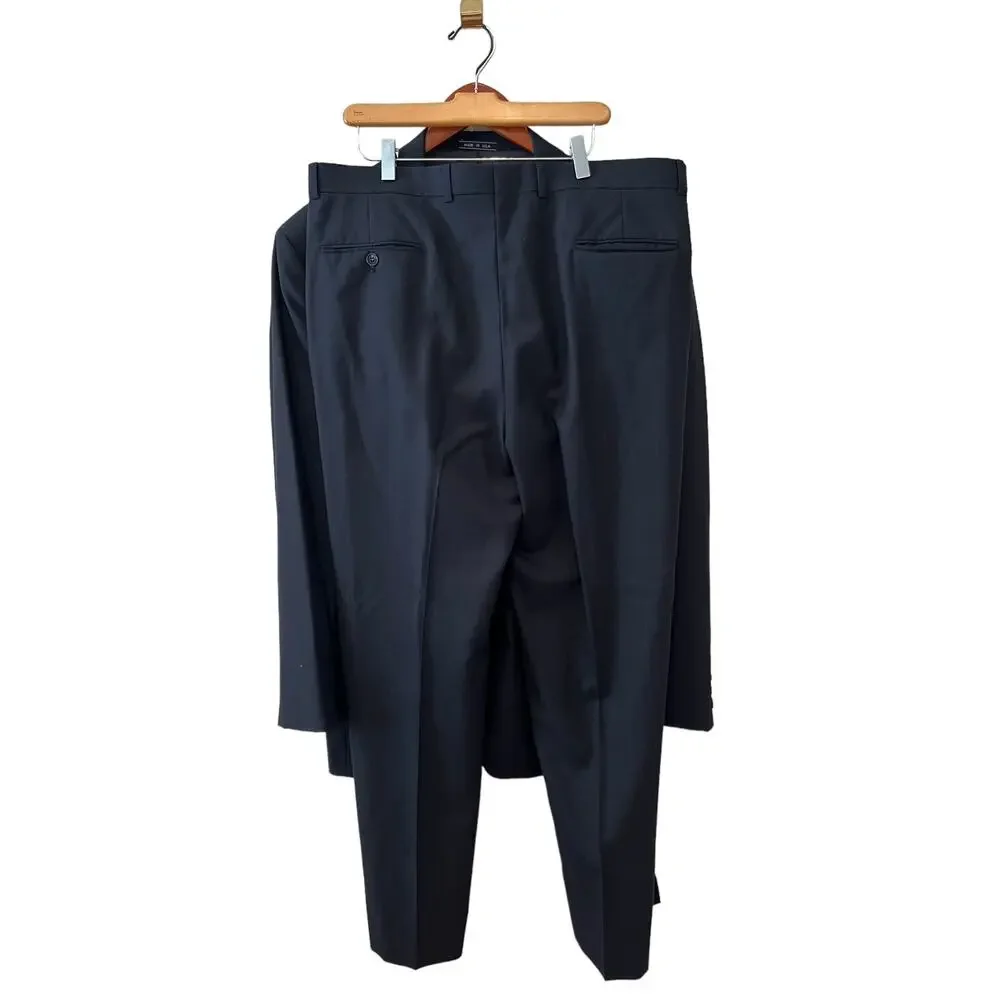 Emanuel Ungaro Uomo Classic Blazer Navy Blue Pinstripe Suit 44L